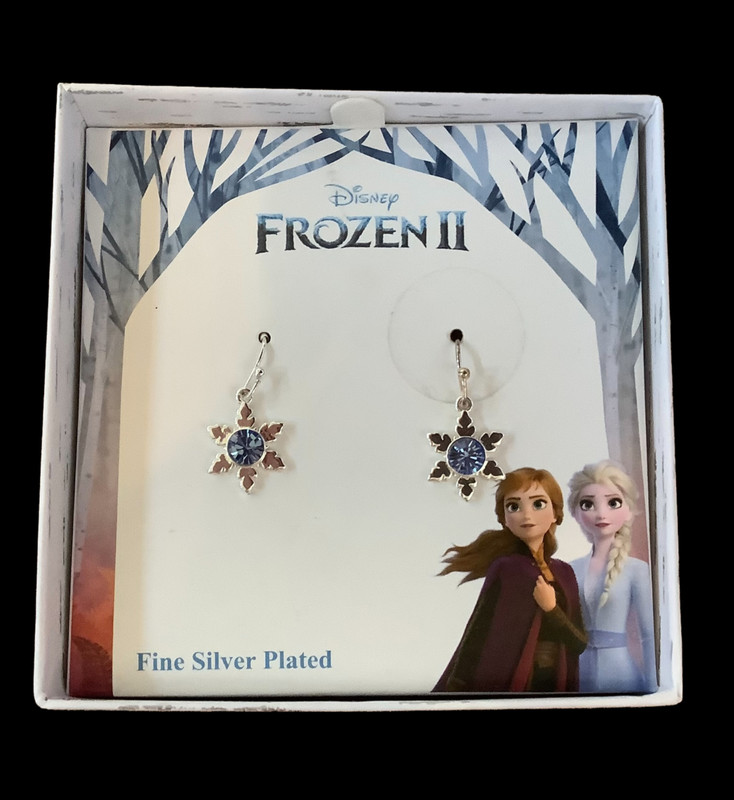 Disney’s  Frozen 2 Snowflake Silver Plated pierced Earrings - New in Box