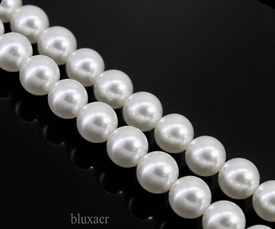 Natural South Sea ''Negros Islands'' Pure WHITE 8.00 MM Round Pearls Strand 15''