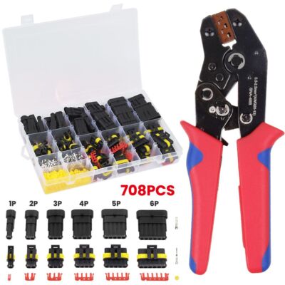708-tlg AMP Superseal Wasserdicht Stecker Sortiment Kabelsteckser Set 1