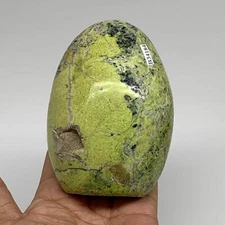 1.15 lbs, 4.2"x3"x.2.2", Green Opal Crystal Freeform Polished Gemstone, B34184