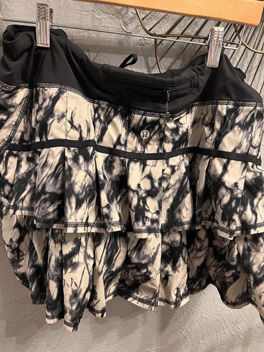 Falda LULULEMON Mujer 12 Run Pace Setter Granito Negra Mojave Tostada - Imagen 5 de 9
