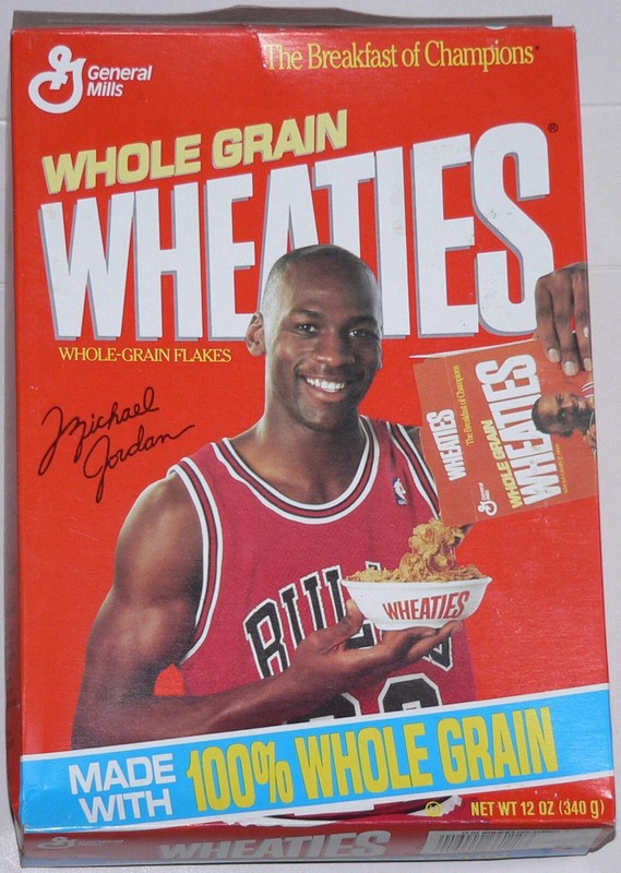 box Wheaties cereal The Breakfast of ChampionsChicagoBullsMichaelJordan23NBA1992