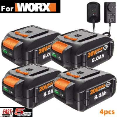 PACK For WORX 20V 8.0/3.0Ah Extend Lithium Battery WA3520 WA3525 WG155 WA3575