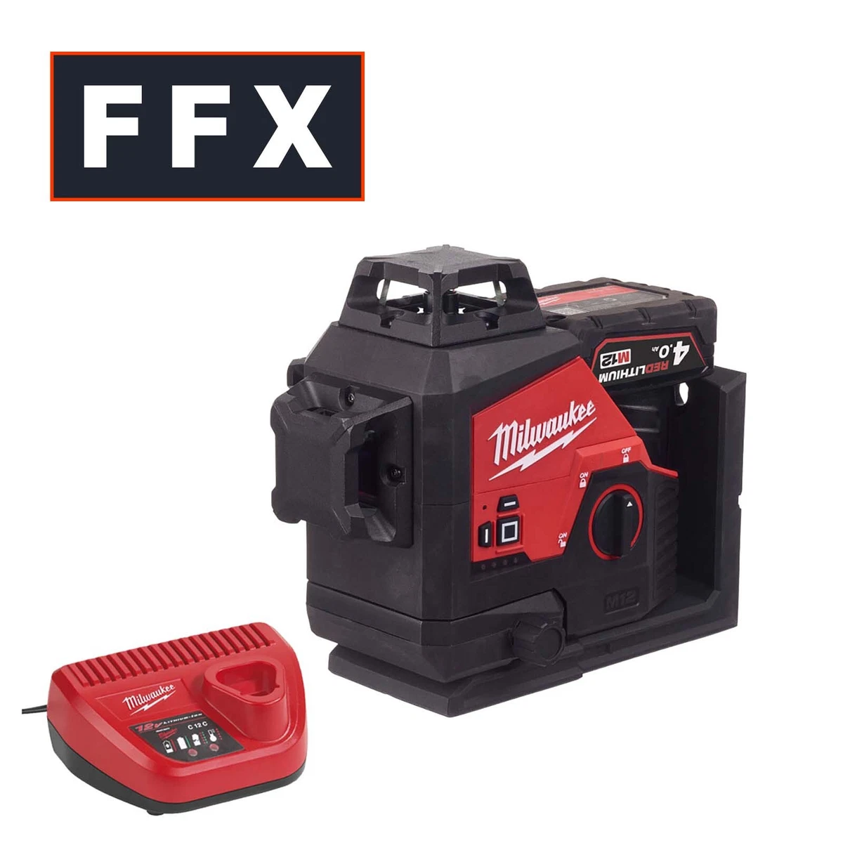 Milwaukee M123PL401C 12V Green 360 3 Plane Green Laser Line Level
