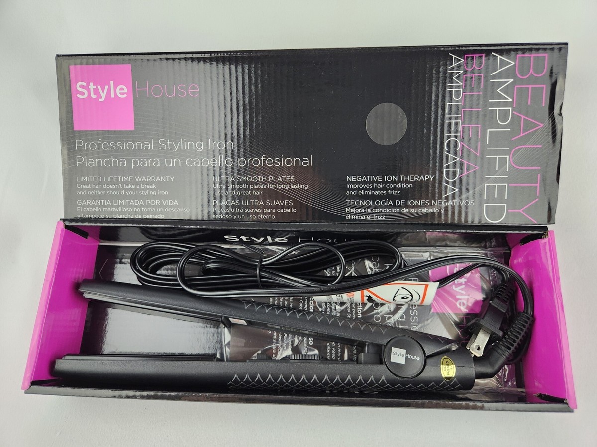 NEW Style House Beauty Amplified Style Ceramic Flat Iron Hair Straightener 1.25” Style House Beauty Pro Styling Ceramic Flat Iron Hair  main image 2