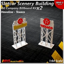 Slotcar Scenery Building Oil Company Billboard Kit Havoline - Texaco Afx,Tyco,