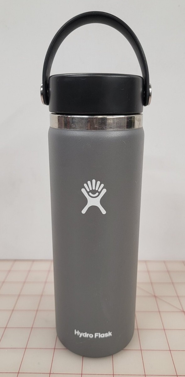 Hydro Flask 20 oz Stone Gray Wide Mouth Water Bottle Insulated