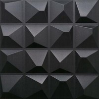 Wandpaneele Deckenpaneele 3D Wandverkleidung Styropor 50X50Cm Schwarz 20Stk 5Qm