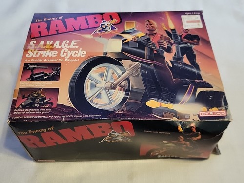 Coleco Rambo Savage Strike 1986 ciclo con caja e instrucciones (faltan piezas) - Imagen 13 de 17