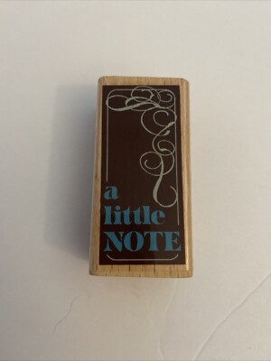 Hampton Art Kolette Hall A Little Note Wood Mounted Rubber Stamp New RS1