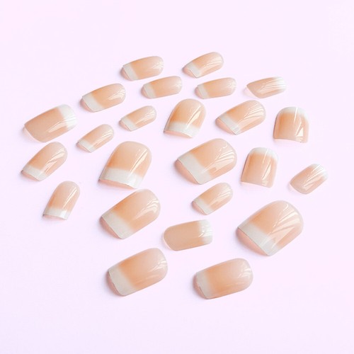 Farbverlauf Falsche Nägel Kurz Quadratisch Press On Nägel für Fingernailart 24 Stück - Bild 2 von 4