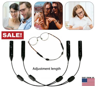2× Sports Sunglasses Neck Cord Strap Eyeglass Glasses String