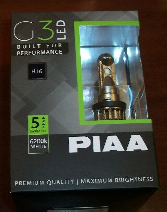 PIAA 6500K COOL WHITE G3 LED H16 pacote duplo ALTO DESEMPENHO 26-17416 - Imagem 4 de 4