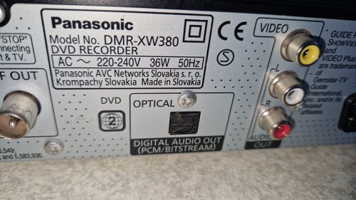 500GB Panasonic DMR-XW380 DVD/HDD Recorder Twin Freeview HD Tuners Multi - Picture 10 of 13