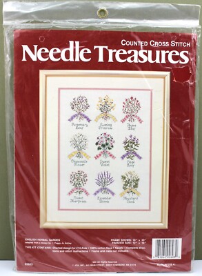 NOS Needle Treasure Counted Cross Stitch # 02603 English Herbal Garden