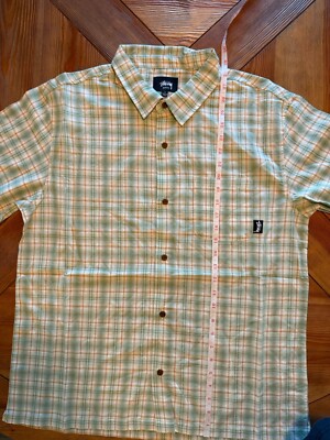 トップス stussy ss link check shirt ei Stussy 90's SS Link Embroidered Switch Check Shirt Long