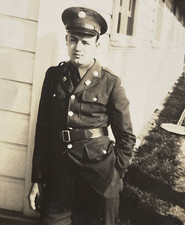 1940s WWII Handsome Military Man in Uniform Soldier War Original Photo P16z31