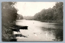 CRATERFORD PA BOAT LANDING ANTIQUE 1907 REAL PHOTO POSTCARD RPPC