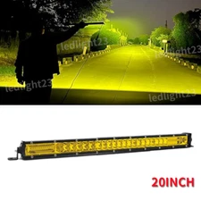 20"inch yellow LED Light Bar Combo Spot Flood OffRoad SUV Boat ATV Truck 4WD