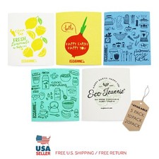 EcoJeannie Eco-Friendly Cleaning Cloth 100 Biodegradable Cellulose Sponge Cloth