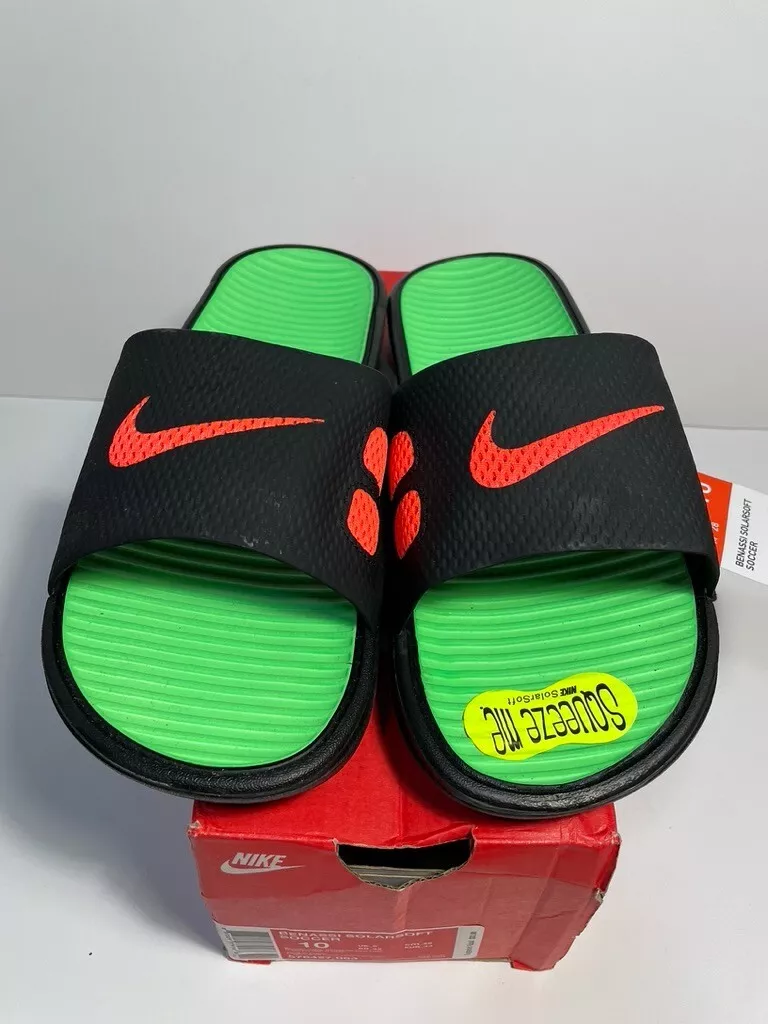 DS NEW 2013 NIKE BENASSI SOLARSOFT SOCCER SIZE 10 SOLAR OG SLIDE SLIPPER NOS eBay