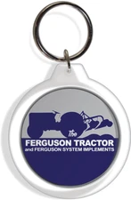 Ferguson  Farm Garden Tractor System Implements Keychain Keyring part Holder FOB
