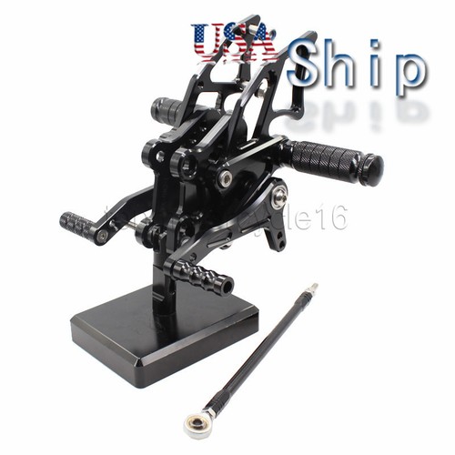 US For KAWASAKI NINJA 300/2502013 2014 2015 2016 Front Adjust Pegs Rearset Black - Picture 4 of 8