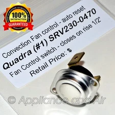 Quadra-Fire Switch #1 #230-0470 Pellet Stove Snap Disc Fan Limit + instructions