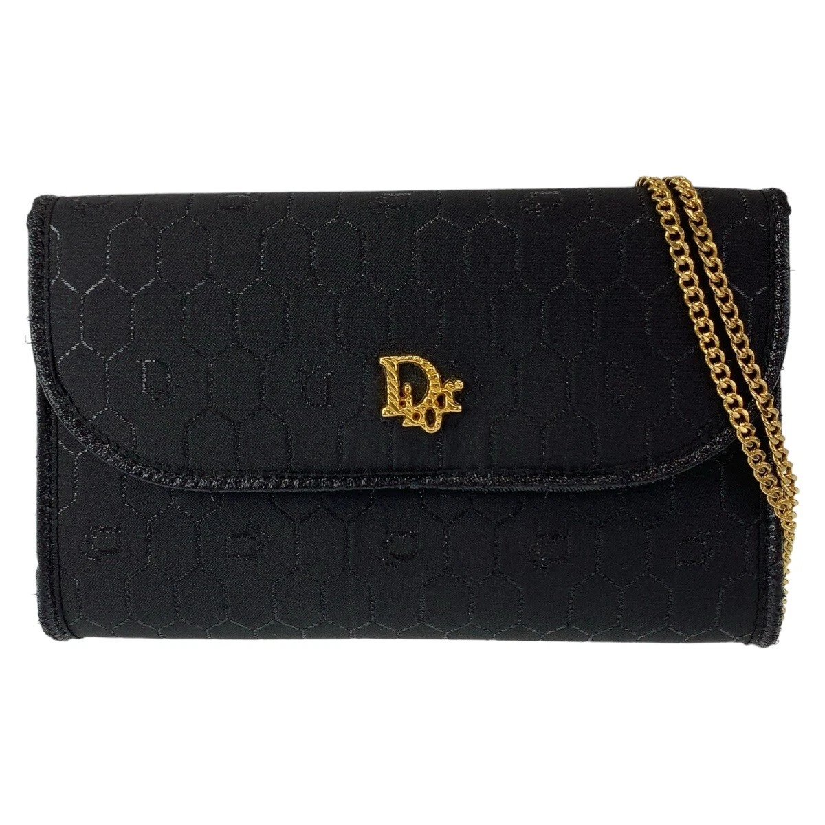 Sac bandoulière Dior vintage motif nid d'abeille accessoire pochette pochette bleu marine foncé
