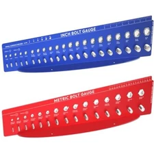 SAE and Metric Bolt Gauges, Nut and Bolt Thread Checker, Bolt and Nut  