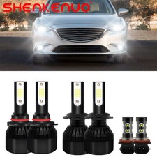 For Mazda 6 2011 2012 2013 Mazda6 LED Headlight 9005 H7 H11 Fog Light Bulbs 6Pcs