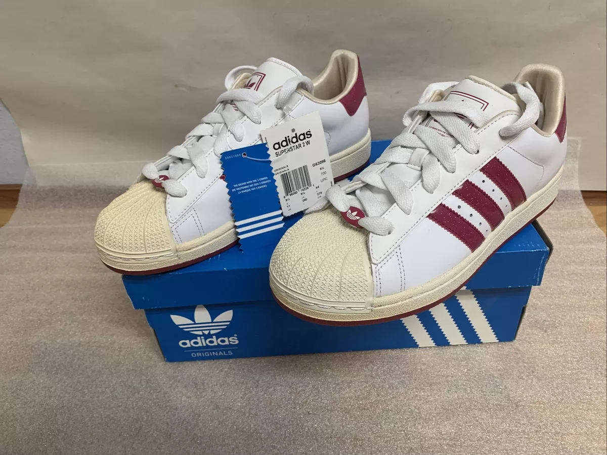 RARE Adidas Originals Superstar 2 Shoes White Metallic Pink