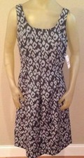 NWT $98 Nine West BLACK / SILVER Sleeveless Sheath Dress Womens 10