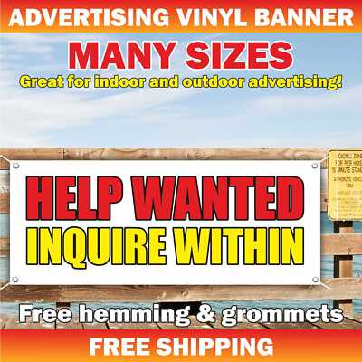 Choir Sign Inquire Within In HELP WANTED Inquire Within Advertising Banner Vinyl Mesh Sign Job ...