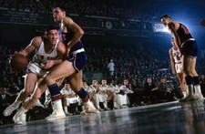 New York Knicks John Rudometkin In Action 1963 Old Basketball Photo