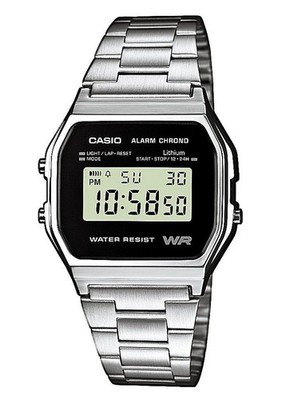 CASIO VINTAGE Herren Armbanduhr Chronograph A158WEA-1EF Edelstahl 37mm B-WARE
