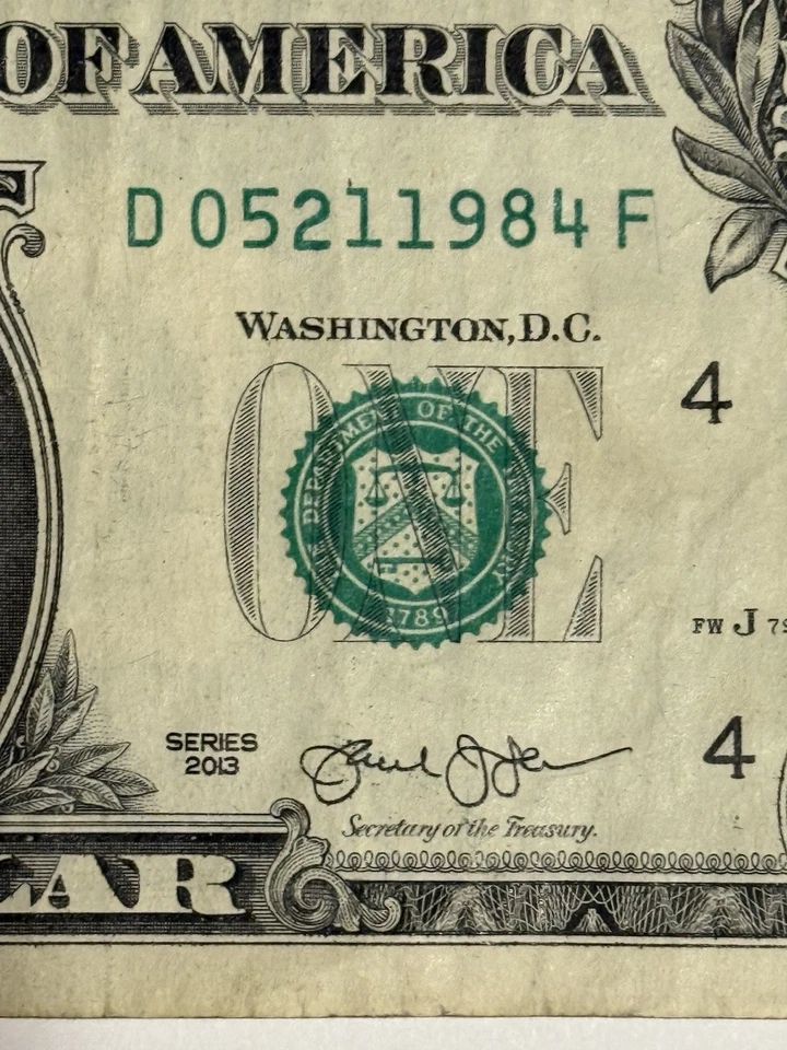 Birthday Note Dollar Bill May 21 1984 05/21/1984 Fancy Serial Number Get it ¥ - Image 4 of 4