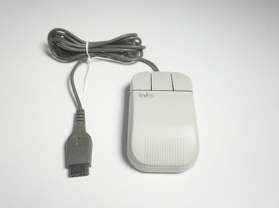 Info 3-Button Bus Mouse   9-Pin Mini-DIN / Hosiden Connector   Vintage PC