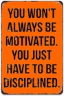 To Be Disciplined Gym Vintage Tin Metal Signs Retro Fitness Signs Motivation