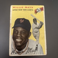 Willie Mays 1954 Topps Card #90 - New York Giants Legend wrinkles/ Crease