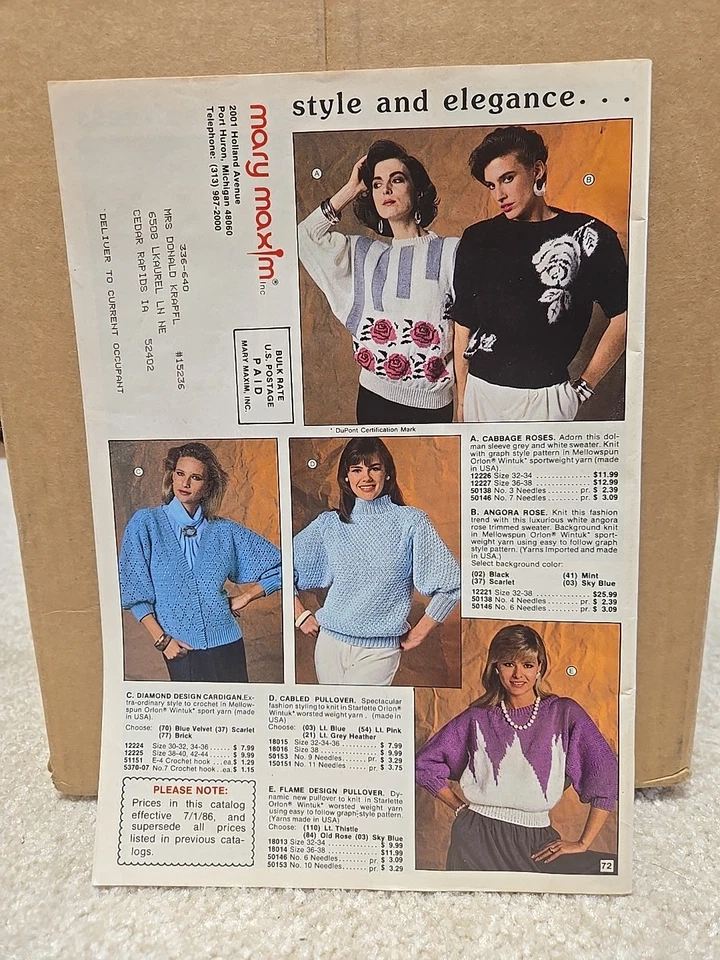 Mary Maxim эксклюзивные наборы для рукоделия магазин. V.370 осень-зима 1986 The Idea Place - Изображение 2 из 4