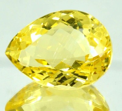 Natural Yellow Topaz 100 Ct Pear Schliff AGL Zertifiziert Edelstein Einzelstück