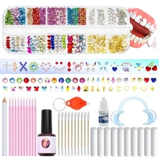 690 pcs Teeth Gem Kit, DIY Crystals Teeth Diamonds Jewel Kit for Girls & Boys...