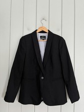 J. Crew Parke Blazer 2 Wool Flannel Black J5627 Lined Pockets