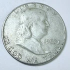 1962-D Franklin Half Dollar 90% Silver Circulated Coin #7304