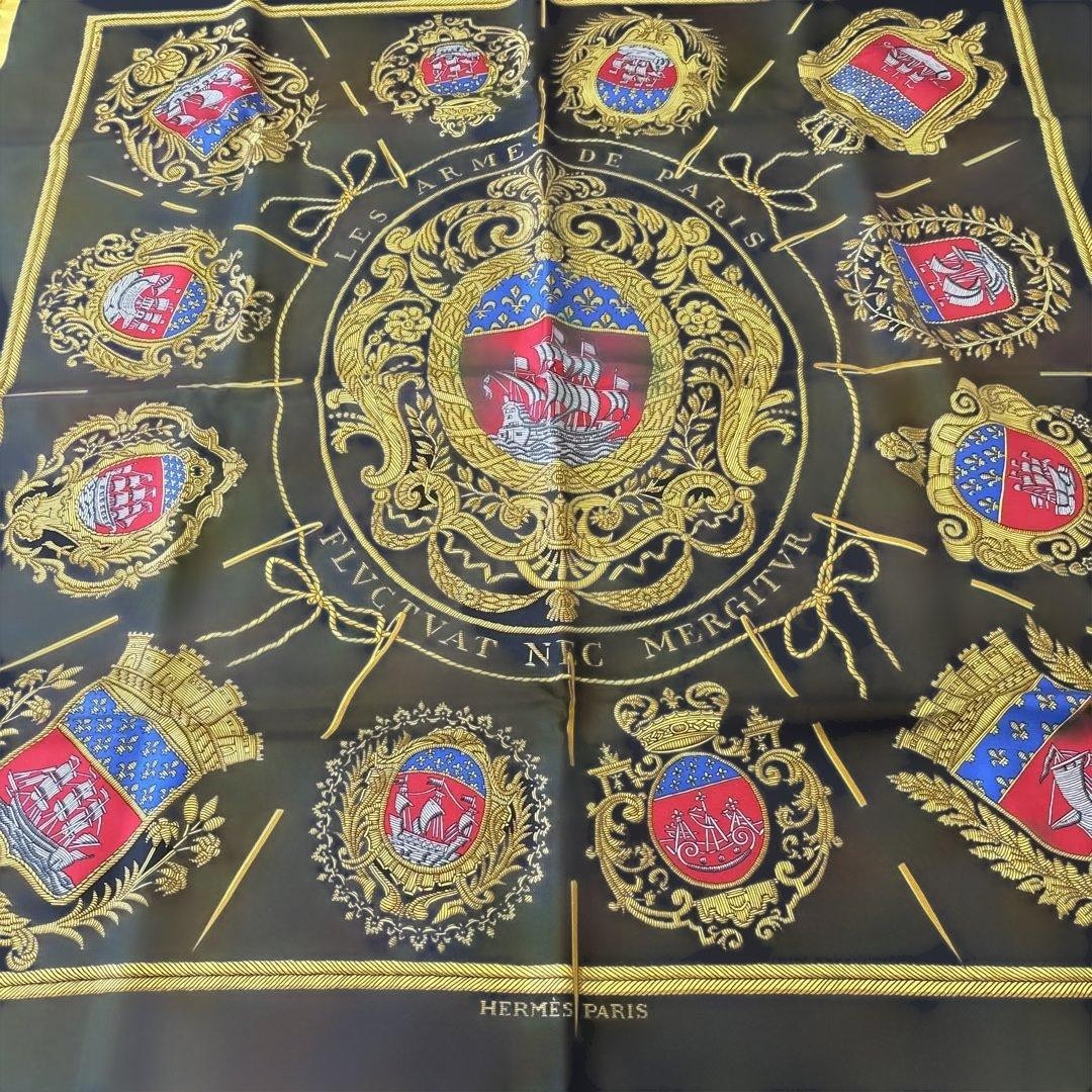HERMES Carre 90 LES ARMES DE PARIS Scarf Women | eBay