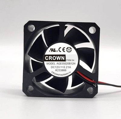 1 PCS    Fan  AGE05020B12H  DC12V 0.21A 5020 5CM 2 wire cooling fan #bv