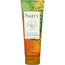 Saavy Naturals Body Wash Tropical Coconut 8.5 Oz