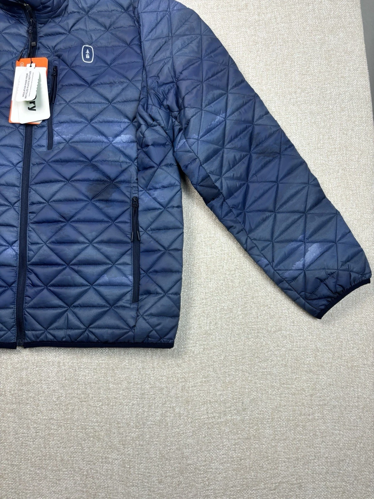 Bass Outdoor Mens Quilted Puffer Jacket Size Medium / M Navy Blue - product detail image 5
