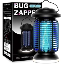 Bug Zapper Outdoor Indoor, Electric Fly Zapper Waterproof with 2W LED Light, ...